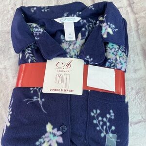 Adonna Women's Pajama Set - Navy with Floral Design